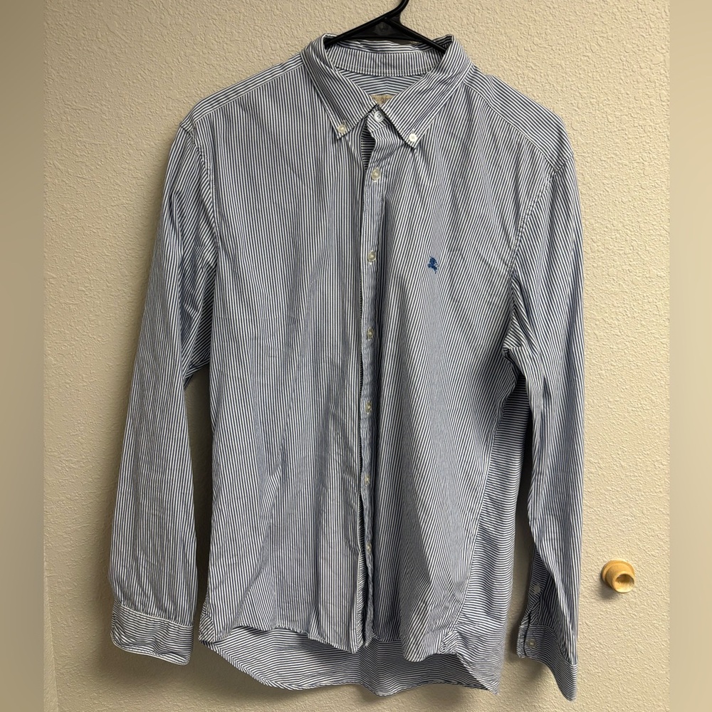Burberry Brit Long Sleeve Shirt Blue/white Size L
